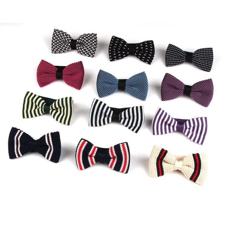 Latest-Design-Knitted-Small-Bow-Tie-For