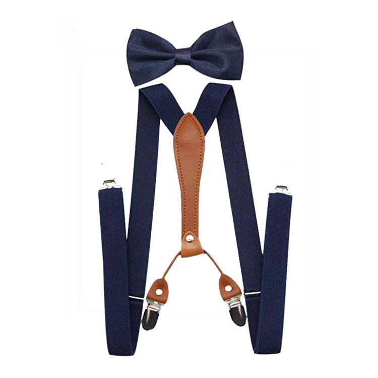 Men's Elastic X Band Suspenders + Bowtie For Wedding, Formal Events 2