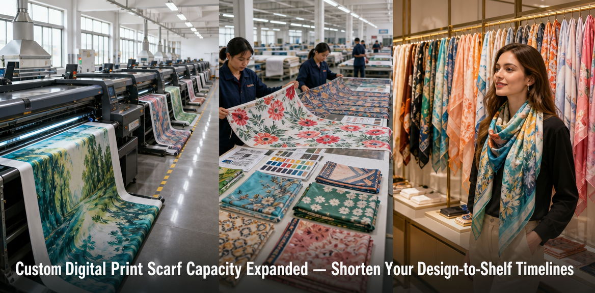 custom silk scarf factory 1